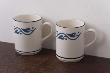 イギリスビンテージ　HORNSEA(ホーンジー)　LOIRE(ロアール)　マグカップ2個セット(コーヒーカップ)(2)