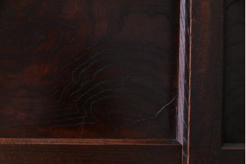 レトロ家具　和製アンティーク　前面ケヤキ材　レトロな佇まいが魅力の戸棚(収納棚、リビングボード)