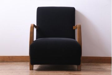 レトロ家具　和製アンティーク　昭和初期　レトロなフォルムがお洒落な1人掛けソファ(アームチェア)