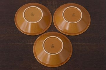 イギリスビンテージ　HORNSEA(ホーンジー)　SAFFRON(サフラン)　スープボウル3枚セット(サラダボウル)(1)