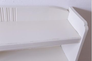 ペイント家具　落ち着きのあるホワイトのブックシェルフ(本棚、オープンラック)