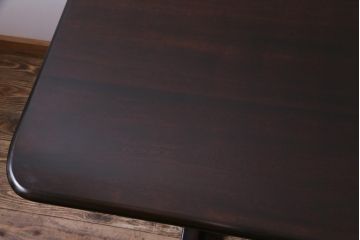 中古　松本民芸家具　シックな4人掛けT型食卓(ダイニングテーブル)(定価約37万円)(1)
