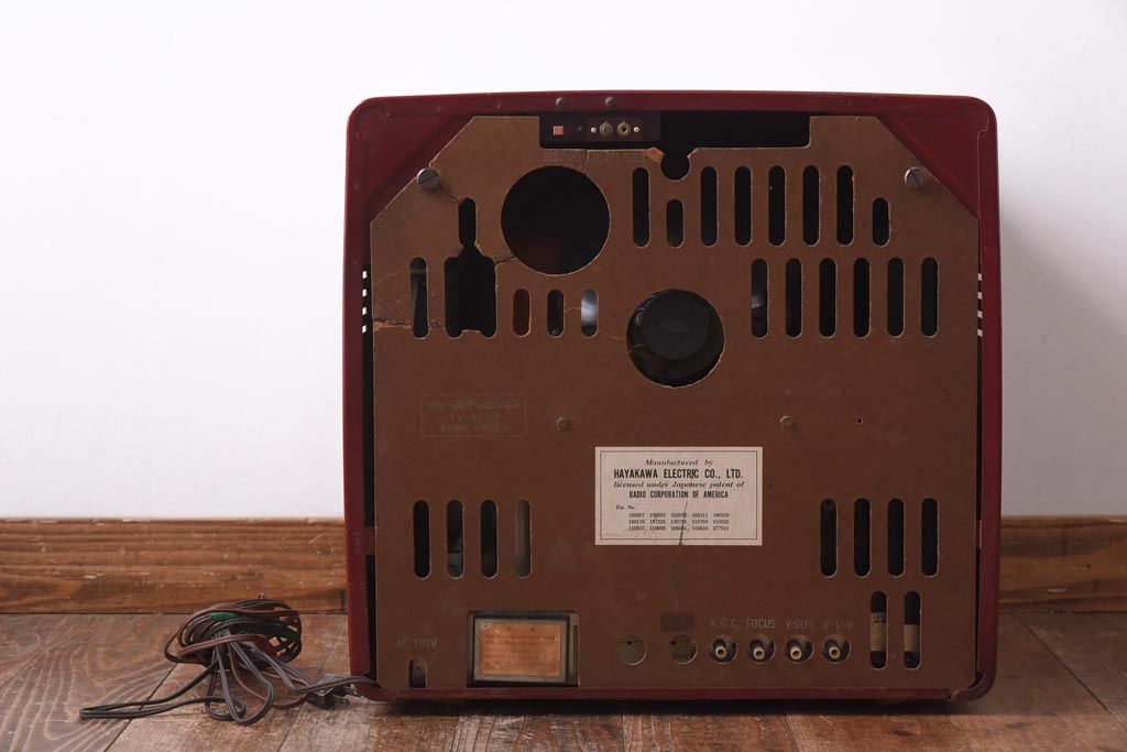 昭和レトロテレビ　アンティークインテリア　ジャンク品 アンテナ付きテレビ 昭和レトロ 当時物 ジャンク インテリア