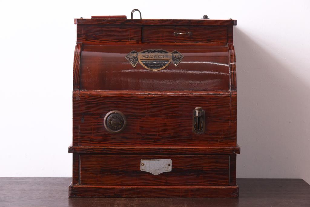 アンティーク雑貨　和製アンティーク　ミクニ　日本金銭分類器　ノスタルジックな木製レジスター