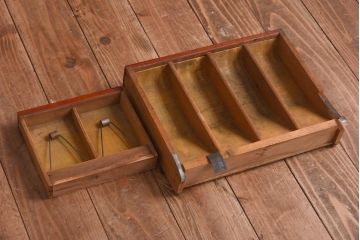 アンティーク雑貨　和製アンティーク　ミクニ　日本金銭分類器　ノスタルジックな木製レジスター