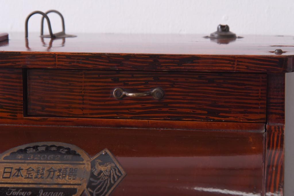 アンティーク雑貨　和製アンティーク　ミクニ　日本金銭分類器　ノスタルジックな木製レジスター