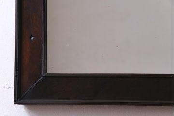 アンティーク雑貨　和製アンティーク　鶴正宗　昭和レトロな酒屋の壁掛けミラー(鏡)