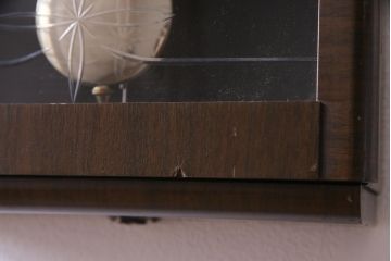 アンティーク雑貨　昭和レトロ　SEIKO(セイコー)製　4PC　手巻き式振り子時計　1ヵ月巻掛時計(柱時計、壁掛け時計)