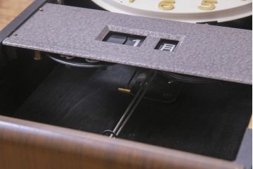 アンティーク雑貨　昭和レトロ　SEIKO(セイコー)製　4PC　手巻き式振り子時計　1ヵ月巻掛時計(柱時計、壁掛け時計)