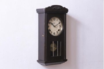 アンティーク雑貨　和製アンティーク　戦前　タカノ(高野精密工業)　大正ロマン香る手巻き式振り子時計(柱時計・掛け時計)