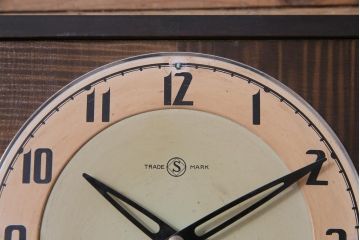アンティーク雑貨　昭和レトロ　SEIKO(セイコー)　14DAY　手巻き式　古い趣が魅力の振り子時計(柱時計・掛け時計)