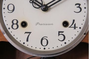 アンティーク雑貨　昭和レトロ　EIKEISHA(栄計舎)　CLOVER CLOCK(クローバークロック)　振り子時計　本灯式掛時計(柱時計、壁掛け時計)