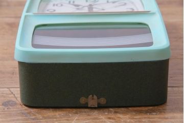 アンティーク雑貨　リメイク(内部新品交換済)　Seiko Sonola(セイコー・ソノーラ)　レトロポップな柱時計(振り子時計、壁掛け時計)