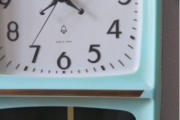 アンティーク雑貨　リメイク(内部新品交換済)　Seiko Sonola(セイコー・ソノーラ)　レトロポップな柱時計(振り子時計、壁掛け時計)