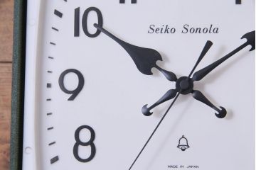 アンティーク雑貨　リメイク(内部新品交換済)　Seiko Sonola(セイコー・ソノーラ)　レトロポップな柱時計(振り子時計、壁掛け時計)