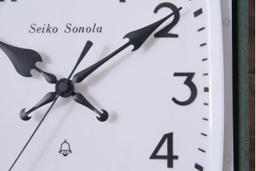 アンティーク雑貨　リメイク(内部新品交換済)　Seiko Sonola(セイコー・ソノーラ)　レトロポップな柱時計(振り子時計、壁掛け時計)