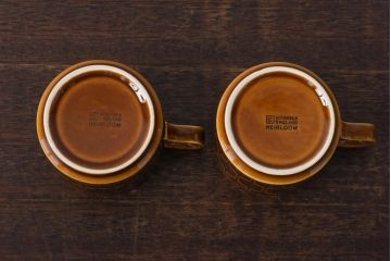 イギリスビンテージ　HORNSEA(ホーンジー)　HEIRLOOM(エアルーム)　カップ&ソーサー2客セット(洋食器)(1)