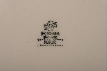イギリスビンテージ　Hornsea(ホーンジー)　FLEUR(フルール)　トリオ2客セット(カップ&ソーサー、プレート)