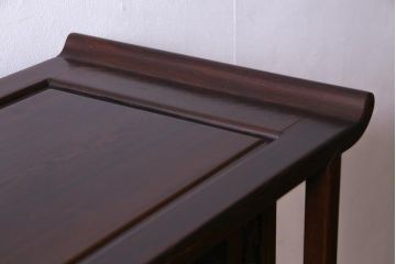 民芸家具　鉄刀木(タガヤサン)　異国情緒あふれる飾り棚(茶棚、収納棚)