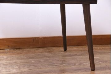 リメイク家具　天板ケヤキ一枚板　シックな雰囲気がお洒落なセンターテーブル(サイドテーブル、飾り台)