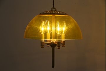 レトロ　松下電工(ナショナル)　4灯　エレガントかつユニークなシャンデリア(天井照明)