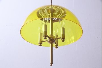 レトロ　松下電工(ナショナル)　4灯　エレガントかつユニークなシャンデリア(天井照明)