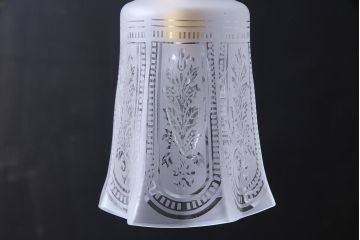 フランス製　エッチングガラスがおしゃれなペンダントライト(天井照明)