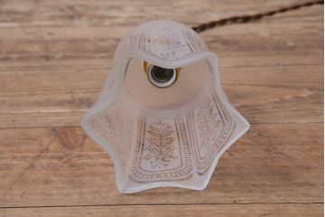 フランス製　エッチングガラスがおしゃれなペンダントライト(天井照明)