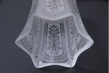 フランス製　エッチングガラスがおしゃれなペンダントライト(天井照明)