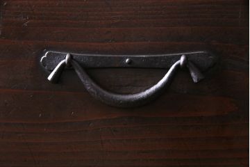 アンティーク家具　古民具　明治期　ヒノキ材　細かな引き出しが魅力の帳場箪笥(収納棚)
