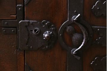 アンティーク家具　古民具　明治期　ヒノキ材　細かな引き出しが魅力の帳場箪笥(収納棚)