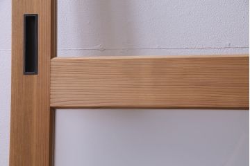 昭和初期　ナチュラルテイストに取り入れられるシンプルなガラス戸1枚(引戸、建具)(1)
