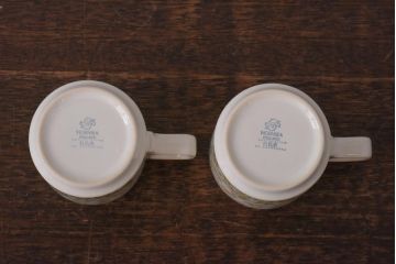 イギリスビンテージ　Hornsea(ホーンジー)　FLEUR(フルール)　カップ&ソーサー2客セット(1)
