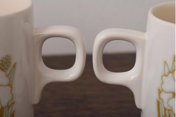 イギリスビンテージ　Hornsea(ホーンジー)　FLEUR(フルール)　カップ&ソーサー2客セット(2)