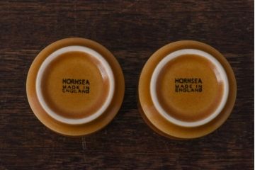 イギリスビンテージ　HORNSEA(ホーンジー)　SAFFRON(サフラン)　エッグスタンド2個セット(2)