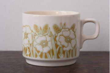 イギリスビンテージ　Hornsea(ホーンジー)　FLEUR(フルール)　カップ&ソーサー2客セット(コーヒーカップ)(1)