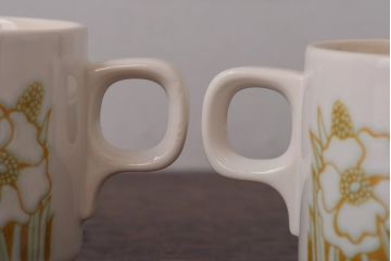 イギリスビンテージ　Hornsea(ホーンジー)　FLEUR(フルール)　カップ&ソーサー2客セット(コーヒーカップ)(1)