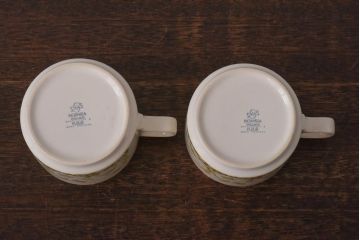 イギリスビンテージ　Hornsea(ホーンジー)　FLEUR(フルール)　カップ&ソーサー2客セット(コーヒーカップ)(1)