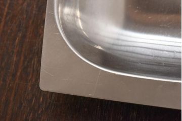 北欧ビンテージ　GERMETCO　シンプルで格好良いステンレスプレート(トレー、長皿)