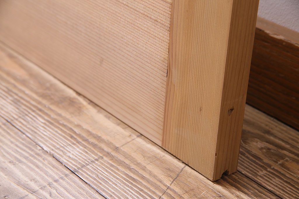 昭和初期　ナチュラルテイストに取り入れられるシンプルなガラス戸1枚(引戸、建具)(2)