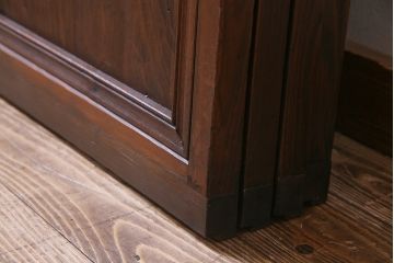 当店オリジナルガラス入り　市松模様のガラスがモダンな障子戸4枚セット(ガラス帯戸、引戸、建具)