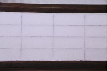 当店オリジナルガラス入り　市松模様のガラスがモダンな障子戸4枚セット(ガラス帯戸、引戸、建具)