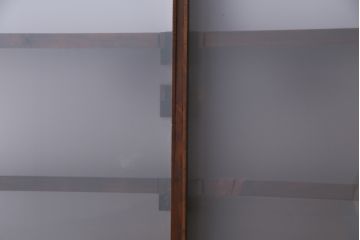 ラフジュ工房オリジナル　両面ガラス　色ガラス入りステンドグラスの戸棚(収納棚、サイドボード、サイドキャビネット、飾り棚)(R-033214)