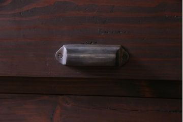 アンティーク家具　リメイク品　前面松材　古材の風合いが味わい深いパタパタ扉のキャビネット(7段タイプ)(戸棚、下駄箱、収納棚)