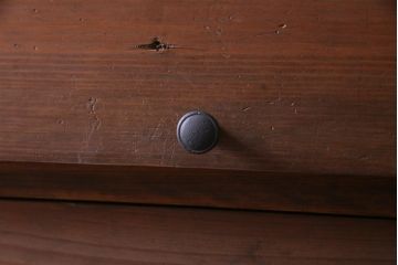 アンティーク家具　リメイク品　前面松材　古材の風合いが味わい深いパタパタ扉のキャビネット(7段タイプ)(戸棚、下駄箱、収納棚)(1)