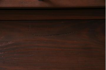 アンティーク家具　リメイク品　前面松材　古材の風合いが味わい深いパタパタ扉のキャビネット(7段タイプ)(戸棚、下駄箱、収納棚)(1)