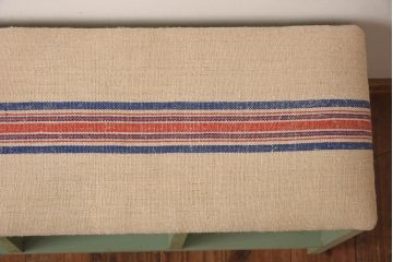 リメイク家具　ペイント　収納棚が便利なクッションベンチ(飾り棚)