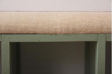 リメイク家具　ペイント　収納棚が便利なクッションベンチ(飾り棚)