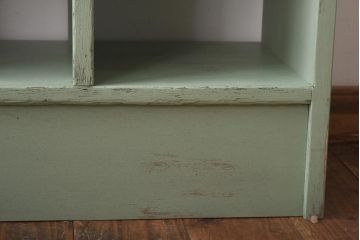 リメイク家具　ペイント　収納棚が便利なクッションベンチ(飾り棚)