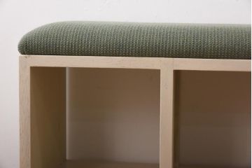 リメイク家具　ペイント　シャビーな雰囲気がお洒落な収納棚付きベンチ